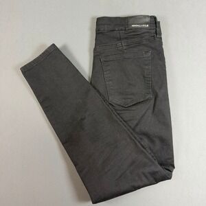 KENDALL + KYLIE Womens W13 L31 High Rise Skinny Ankle Jeans Black Stretch Denim
